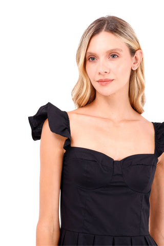 Dress Long Flora Black