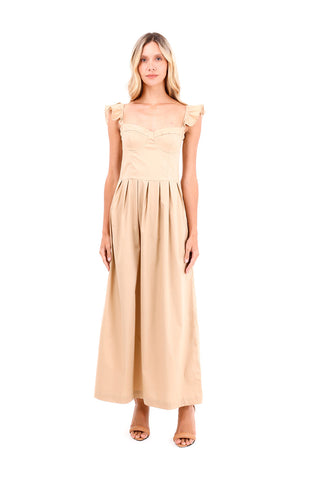 Dress Long Flora Taupe