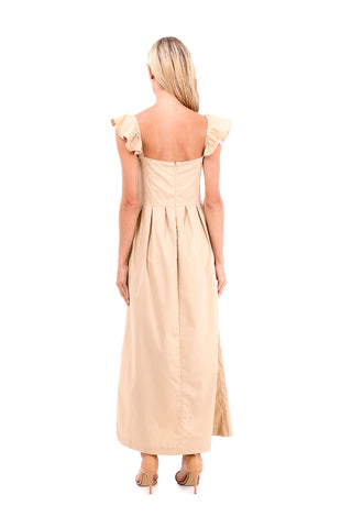 Dress Long Flora Taupe