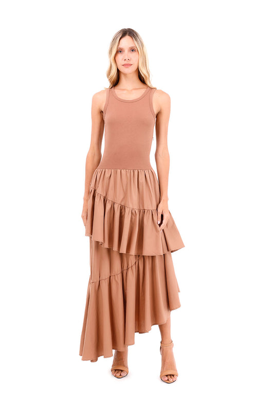 Dress Long Fire Taupe