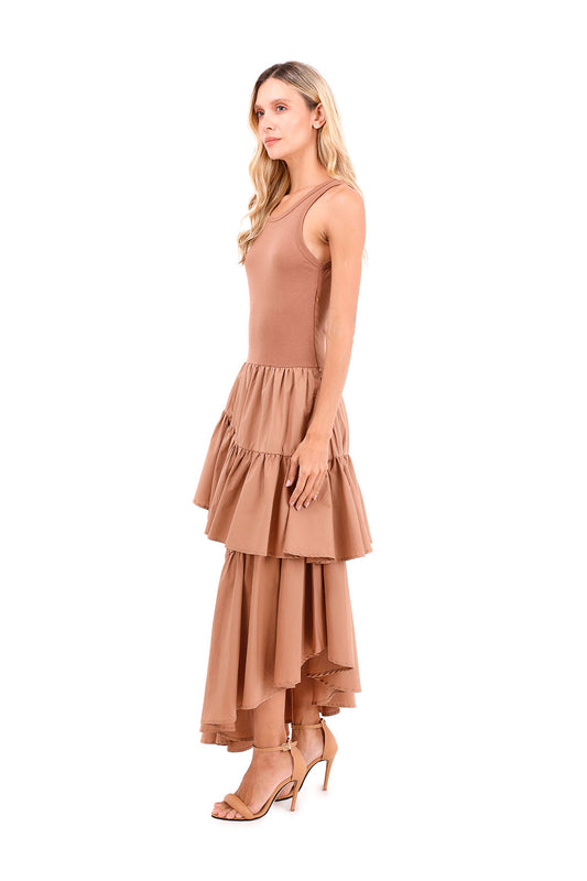 Dress Long Fire Taupe