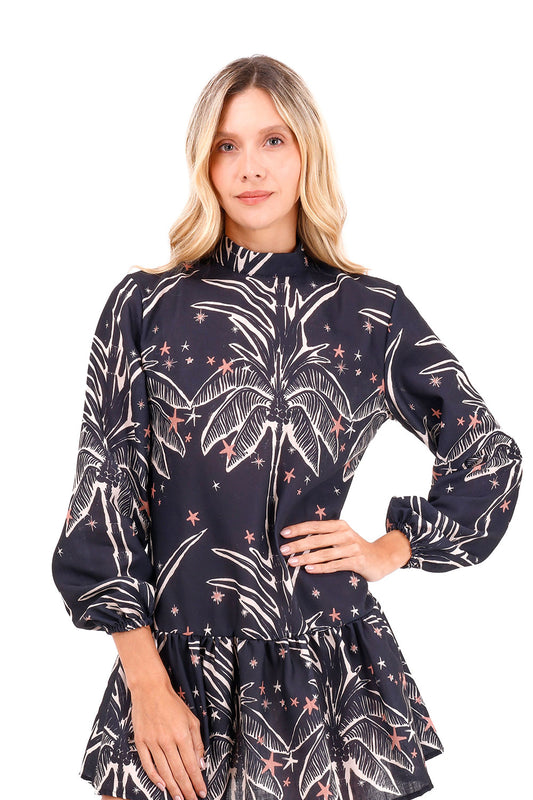 Dress Short Cayenne Palms Black