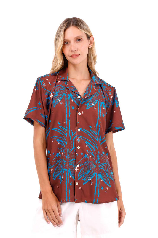 Shirt Wonder Palms Terracotta