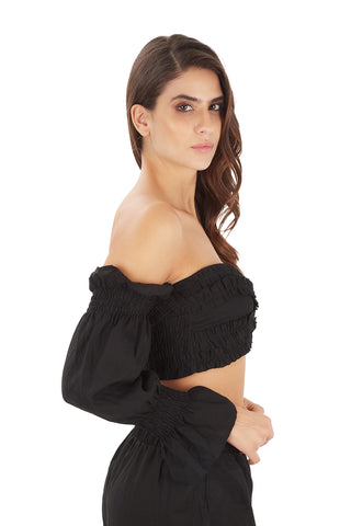 Black Adelaide Top for woman