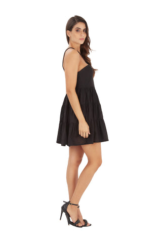 Black Amanecer Mini Dress for woman