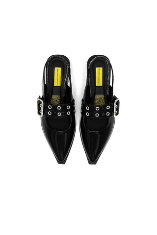Black Samantha Flats