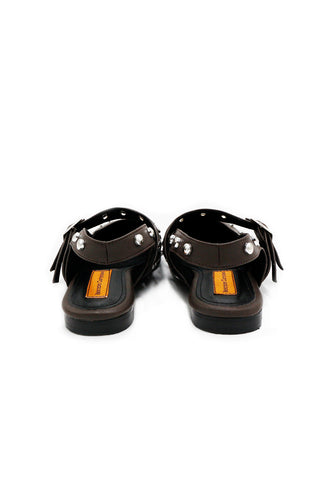 Brown Lucy Studded Flats