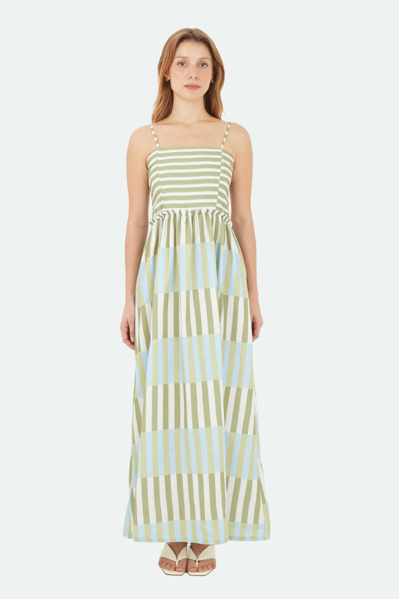 Green Halo Long Dress