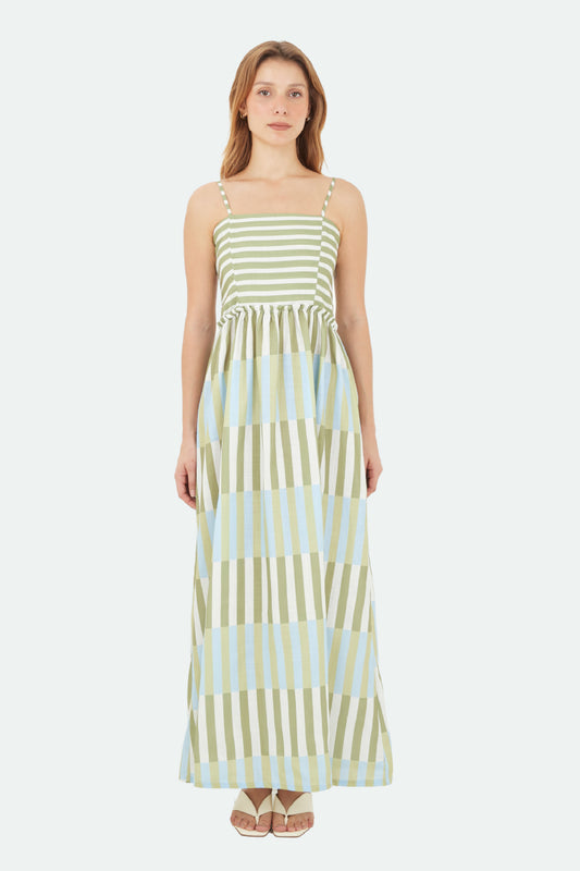Green Halo Long Dress