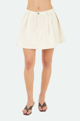 Beige Bri Short Skirt
