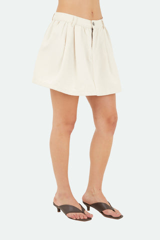 Beige Bri Short Skirt