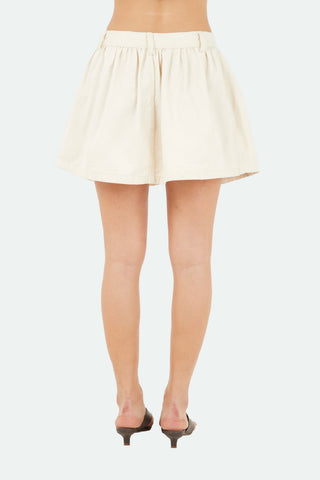 Beige Bri Short Skirt