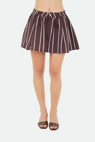Brown Aria Short Skirt