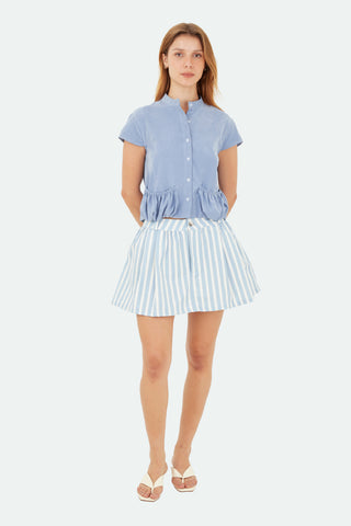 Light Blue Aria Short Skirt