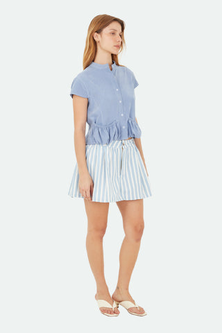 Light Blue Aria Short Skirt