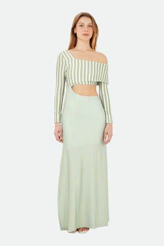 Green Lumi Long Dress