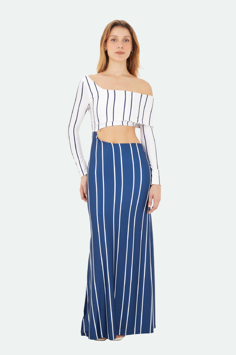 Dark Blue Lumi Long Dress