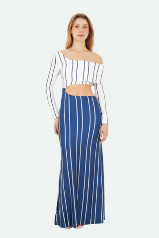 Dark Blue Lumi Long Dress