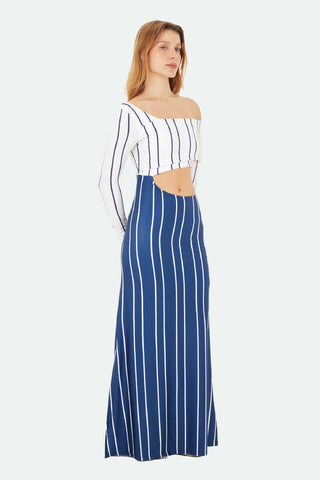 Dark Blue Lumi Long Dress