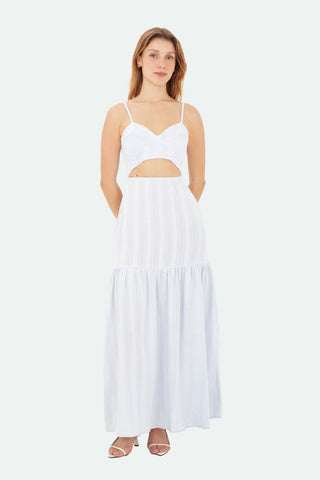 Light Blue Coral Long Dress
