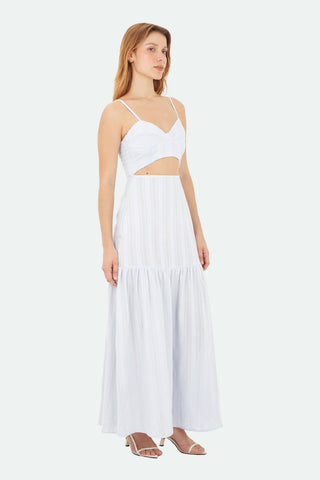 Light Blue Coral Long Dress