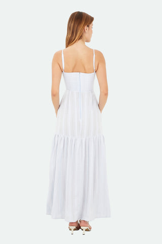 Light Blue Coral Long Dress