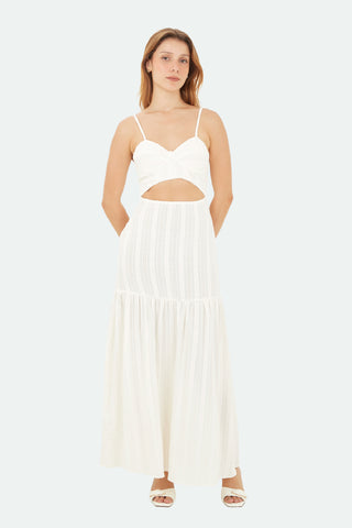 Ivory Coral Long Dress