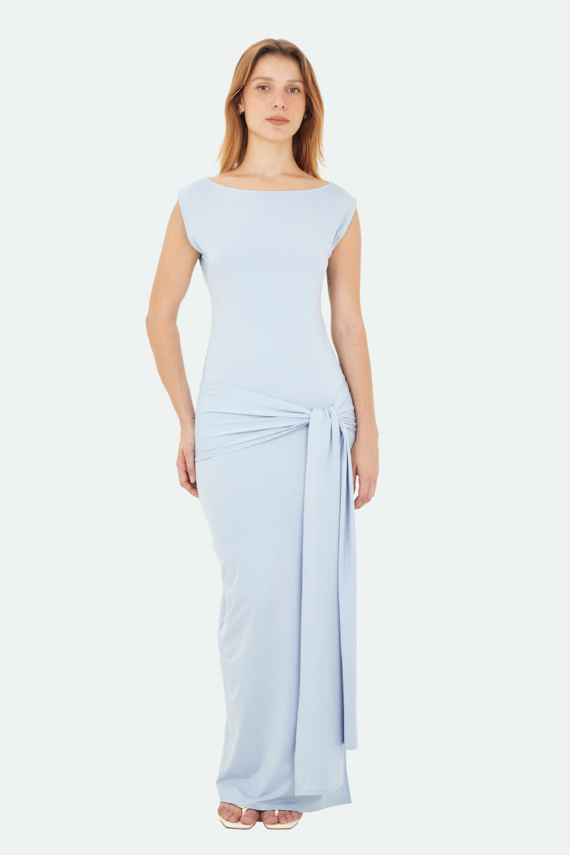 Light Blue Capri Long Dress