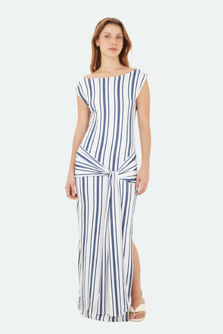 Blue Capri Long Dress