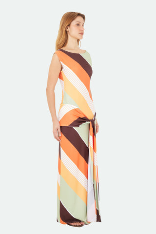 Multicolor Capri Long Dress