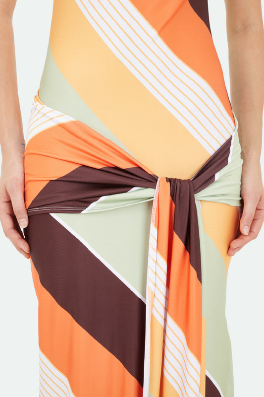 Multicolor Capri Long Dress