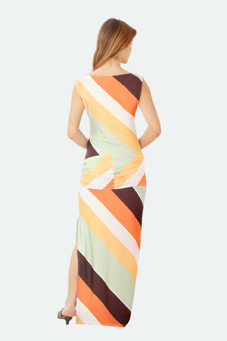 Multicolor Capri Long Dress