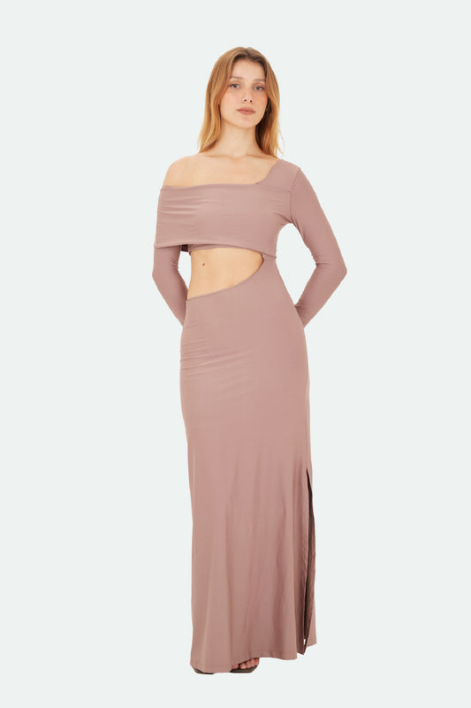 Brown Lumi Long Dress