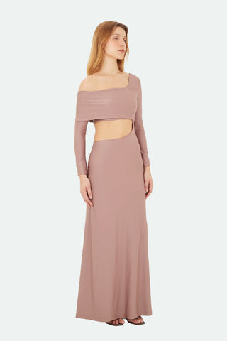 Brown Lumi Long Dress