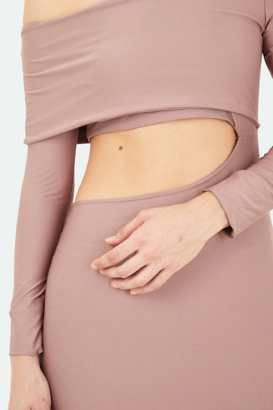 Brown Lumi Long Dress