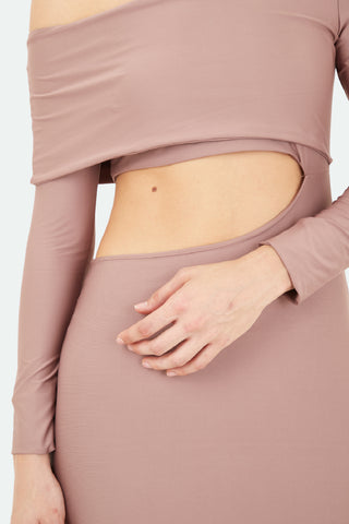 Brown Lumi Long Dress