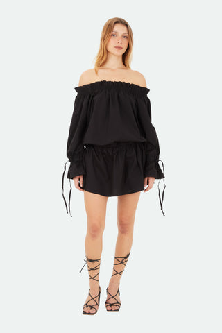Black Coral Short Dress