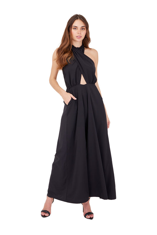 BLACK TABITHA LONG JUMPSUIT