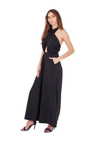 BLACK TABITHA LONG JUMPSUIT