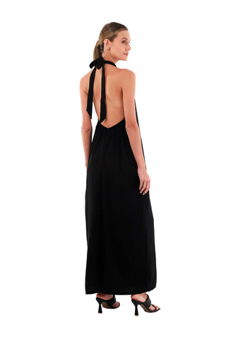 Black Long Wool Jumpsuit