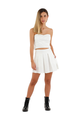 Ivory Giulia Short Skirt for woman