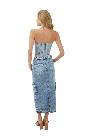 Blue Tara Long Skirt for woman