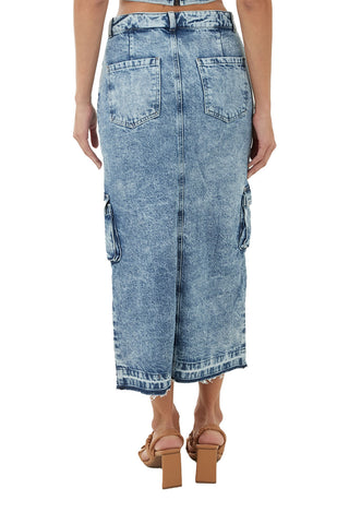 Blue Tara Long Skirt for woman