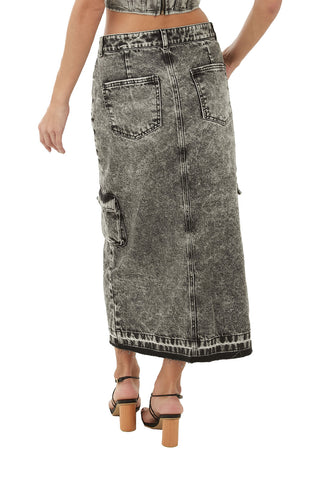 Black Tara Long Skirt for woman