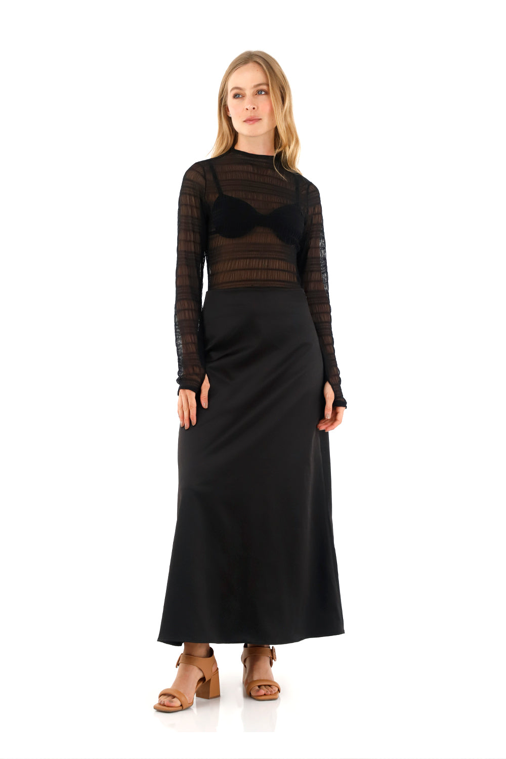 Black Fabiana Long Skirt