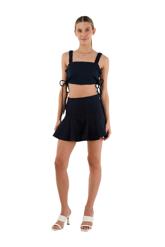Dark Blue Laurence Short Skirt