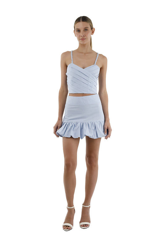 Light Blue Sylvie Short Skirt