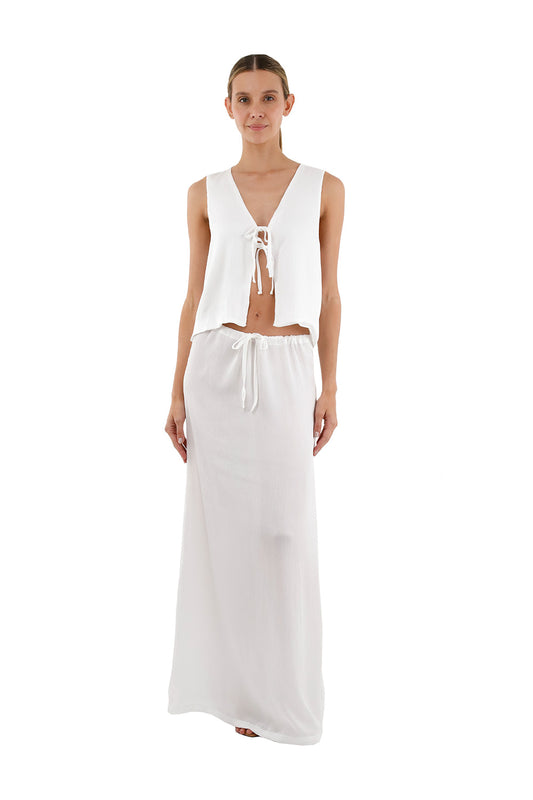 Ivory Brigitte Long Skirt