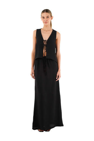 Black Brigitte Long Skirt
