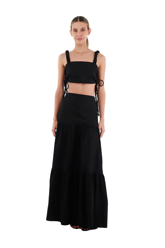 Black Odette Long Skirt